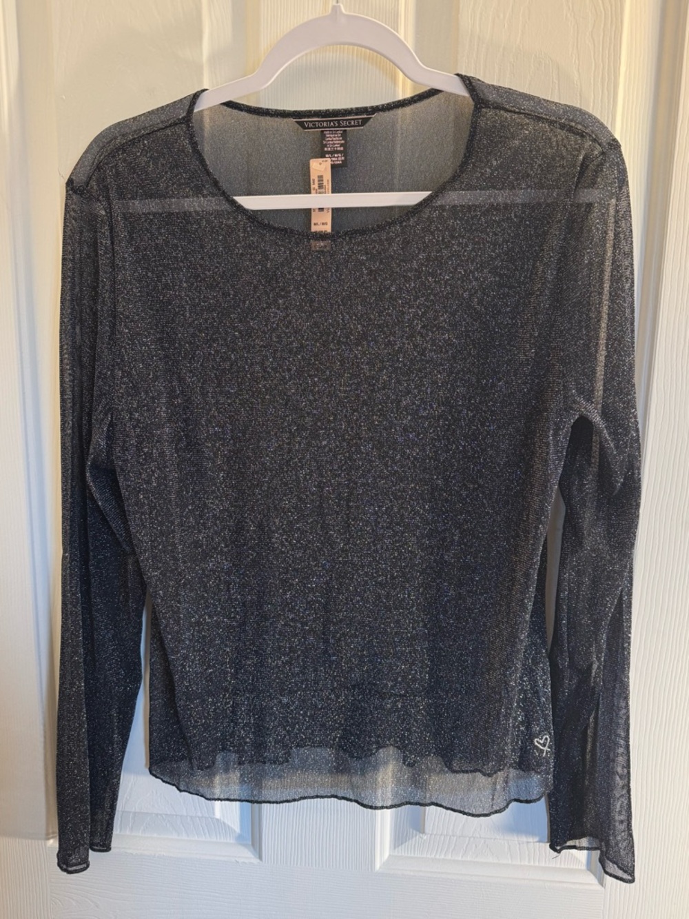 Victoria’s Secret Mesh Black Glittery Top